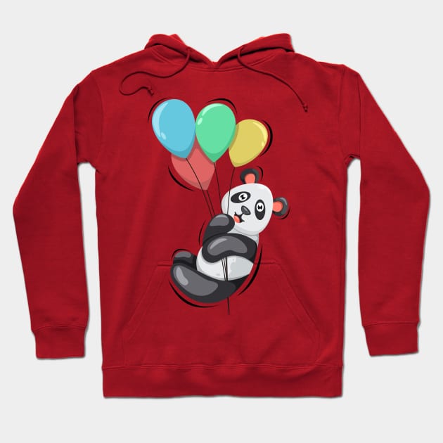 Cute Panda and Balloon Hoodie by KLE!